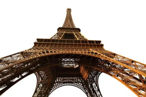 Eiffel tower Eiffel tower isolated over the white background, Paris, Franc... Fotos Stock