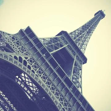Eiffel Tower Eiffel Tower in Paris, France. Retro style toned image Copyri... Foto stock