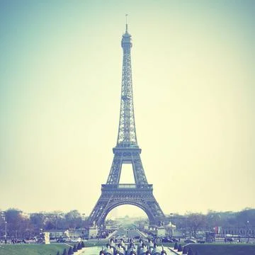 The Eiffel Tower The Eiffel Tower in Paris, France. Retro style image Copy... Foto stock
