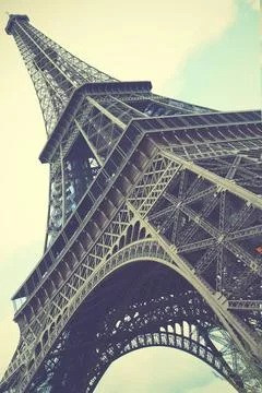 Eiffel Tower Eiffel Tower in Paris, France. Retro style toned image Copyri... Stock Photos