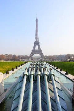 The Eiffel Tower The Eiffel Tower in Paris, France (View from Trocadero) C... Foto stock
