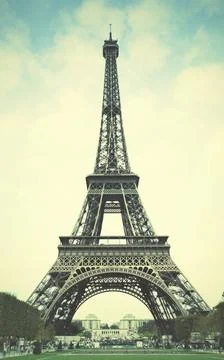Eiffel Tower The Eiffel Tower in Paris. Retro style filtred image Copyrigh... Foto stock