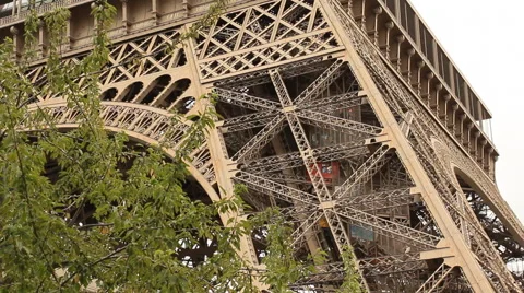 Eiffel tower elevator descending Stock Footage 52535184