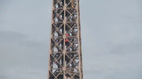Eiffel Tower Elevators Stock Footage 52882519