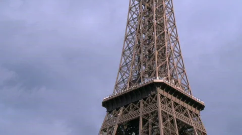 Eiffel Tower elevators - Paris Stock Footage 849783