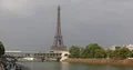 Eiffel Tower Famous Landmark and Metro Train Passing on Bridge in Paris City Day 4k or 4k+ Resolution