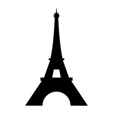 Eiffel Tower flat icon Stock Illustration