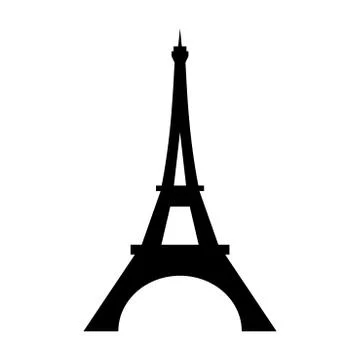 Eiffel Tower flat icon Illustrazione stock
