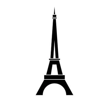 Eiffel Tower flat icon Stock Illustration