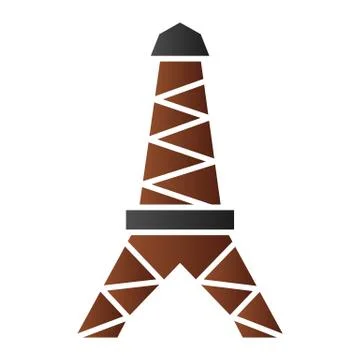 Eiffel tower flat icon. Paris color icons in trendy flat style. French 스톡 일러스트