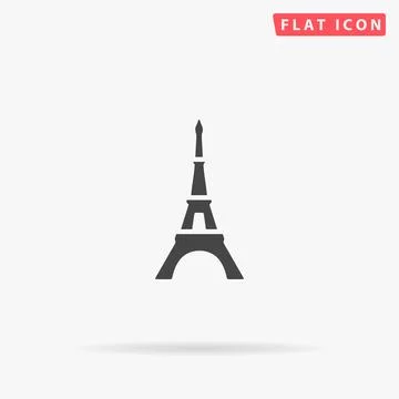 Eiffel tower flat vector icon Stock-Illustration