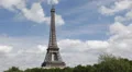Eiffel Tower French European World Famous Iconic Symbol Structure Blue Sky Day HD Footage