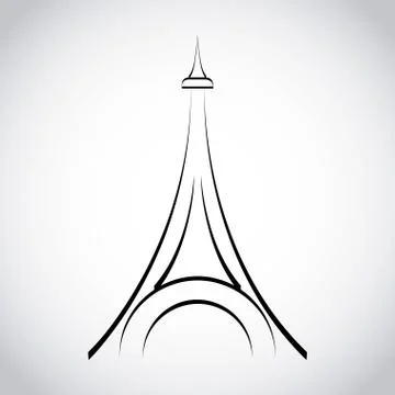 Eiffel tower  graphic design , vector illustration Stock Illustration