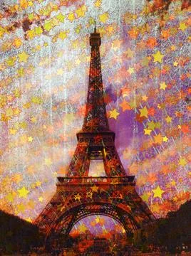 Eiffel tower on grunge background Eiffel tower on grunge background Copyri... Stock-Fotos