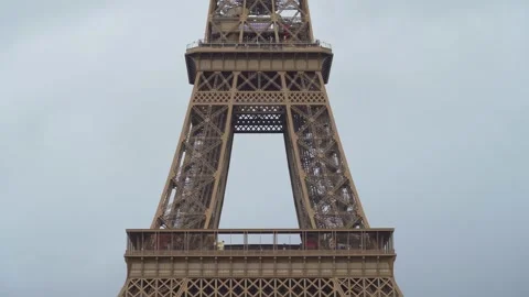 Eiffel Tower has three levels for visito... | Stock Video | Pond5