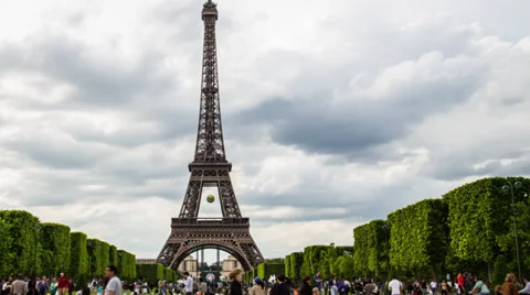 Eiffel Tower HD Time Lapse Stock Footage 39649067