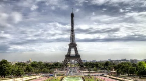 Eiffel Tower HDR - Time Lapse 動画素材 12007989