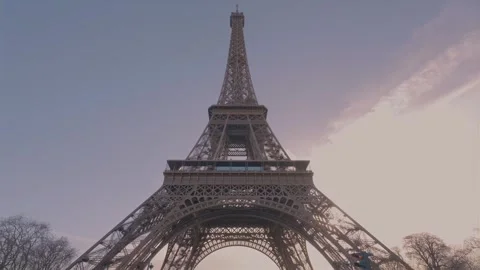 Eiffel Tower Hight Bottom Angle Shot Stock Footage 271669833