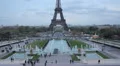 Eiffel tower from the hill of the Chaillot. HD Footage