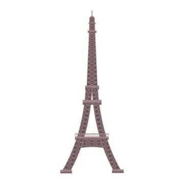 Eiffel tower icon, flat design Illustrazione stock