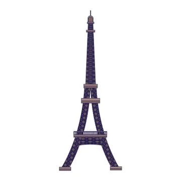 Eiffel tower icon, flat design 스톡 일러스트