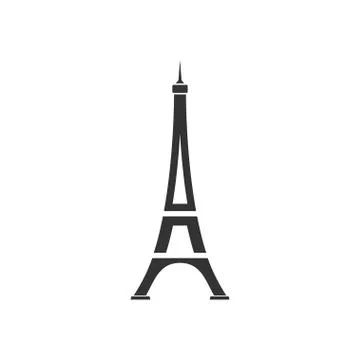 Eiffel tower icon flat Stock Illustration