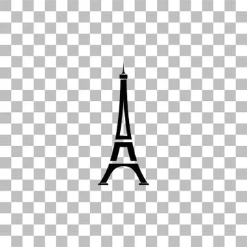 Eiffel tower icon flat Illustration