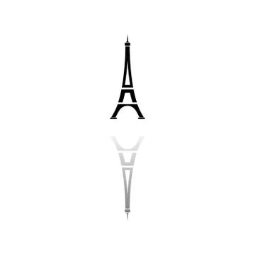 Eiffel tower icon flat Illustrazione stock