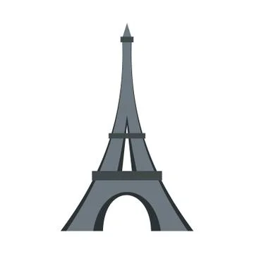Eiffel tower icon, flat style Stock Illustration
