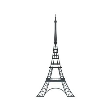 Eiffel Tower icon, flat style Stockillustratie