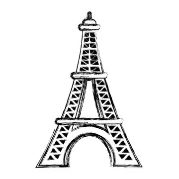 Eiffel tower icon Illustration