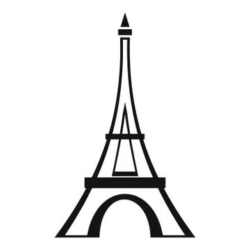 Eiffel tower icon, simple style Stock Illustration