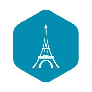 Eiffel tower icon, simple style Illustrazione stock
