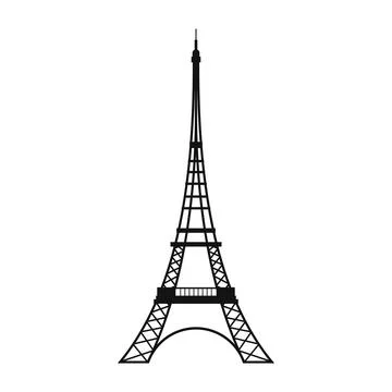 Eiffel Tower icon, simple style Stock Illustration
