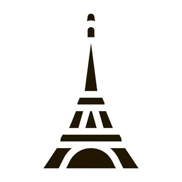 Eiffel tower icon Vector Glyph Illustration Stock-Illustration