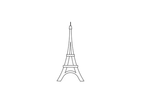 Eiffel tower icon. Vector illustration. 库存插图