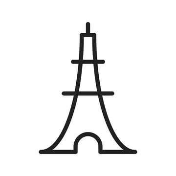 Eiffel Tower icon vector image. Ilustração Stock