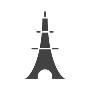 Eiffel Tower icon vector image. Stock Illustration