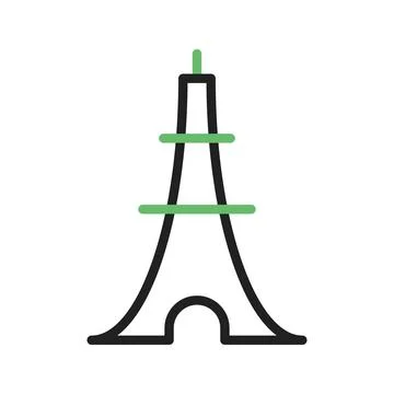 Eiffel Tower icon vector image. Ilustração Stock
