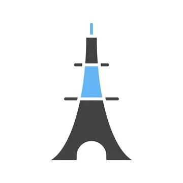 Eiffel Tower icon vector image. Ilustração Stock