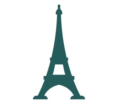 Eiffel tower icon on white background Stock Illustration