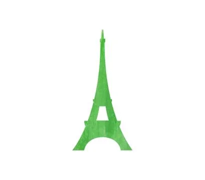 Eiffel tower icon on white background Illustrazione stock
