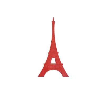 Eiffel tower icon on white background Stock Illustration