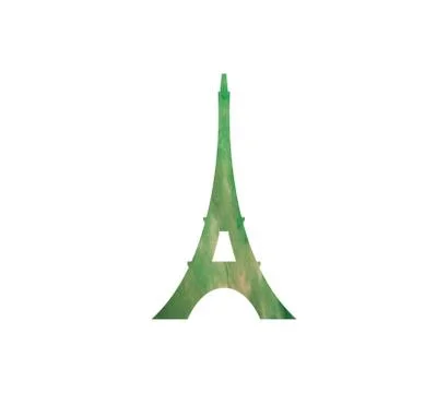 Eiffel tower icon on white background Ilustración de archivo