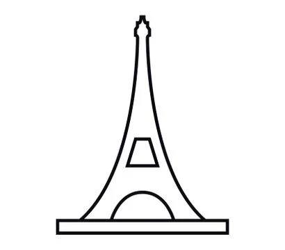 Eiffel tower icon on white background 스톡 일러스트