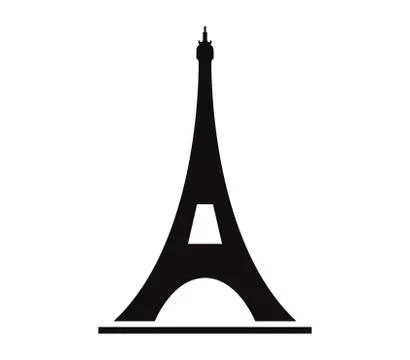 Eiffel tower icon on white background イラスト素材