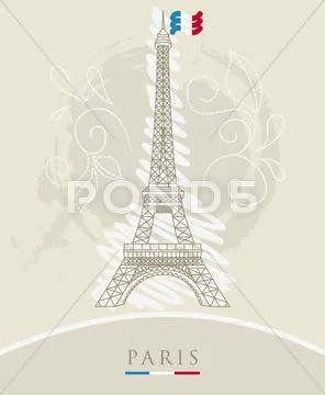 Eiffel tower Stock Illustration