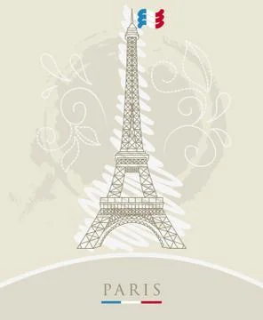 Eiffel tower Stock Illustration