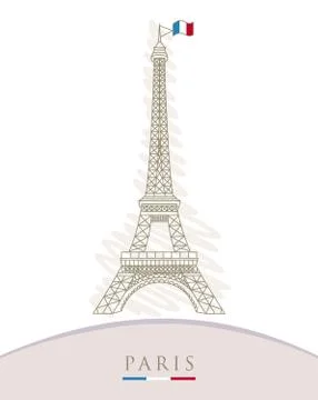Eiffel tower Stock Illustration
