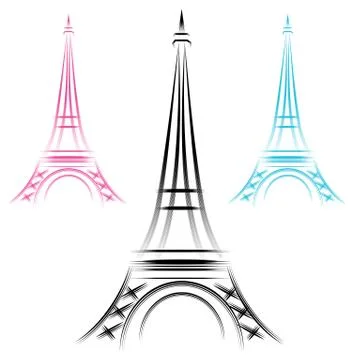 Eiffel tower Stock Illustration